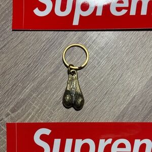 Supreme brass balls keychain